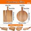 2 Pcs Wood Cutting Board with Handle Decorative Wooden Serving Board Large Chopping Cutting Board Set Charcuterie Board for Cheese Board Meat Bread Chopping Blocks