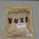 SHAPERX Shapewear for Women Tummy Control Bodysuit Mid Thigh Body Shaper Shorts for a Lifted Look, Black L-XL