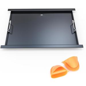 16517 Full-Size Griddle Insert for Bull 30" 4 Burner Grill Angus 47628 47629 Outlaw 26038 26039,Bull Premium Grill 18248 18249,Non-stick Carbon Steel Flat Top Cooking Plate Replacement for Bull 65073