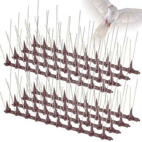 CIIC Bird Spikes, 11Pack Stainless Steel Anti Bird Spikes, Bird Deterrents for Outside Pigeon Spikes, Bird Repellent Devices for Garden Fence Wall Coverage 16.4 Feet