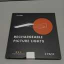 FULEN 2 Pack Picture Lights for Wall,Art Lights for Painting,Battery Operated Wall Sconce Rechargeable,LED Wall Light Cordless with Remote, Frame,Gallery,Dartboard Lights No-Drill,Black