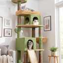 Globlazer S72 Heavy Duty Cactus Cat Trees for Large Cats 20 lbs+, Green
Sturdy 72in Maine Coon Cat Tree Tower for Adult Biggest Cat with 6 Scratching Posts, Hammock