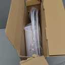 Lamp Shades Set of 2, Drum Lampshade for Table Lamps Floor Lamp, 12" Top X 12" Bottom X 8" High White Large Line Fabric Lamp Shades, Easy Assembly Replacement Lampshades