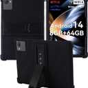 for HiGrace C10 Tablet 10 inch Android 14 Tablet Case,BOVUGAC Soft Silicone Adjustable Stand Shockproof Kids Friendly for HiGrace C10-1 10"(Black)