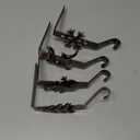 Set of 4 No-Damage Christmas Stocking Hangers for Fireplace Mantle, Reusable Stocking Holder Grips with Bronze Stand for Wall, Shelf, Floor - Holiday Decorations