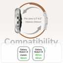 Magnetic Leather Band Compatible with Compatible with Samsung Galaxy Watch 8 40mm/44mm/Classic 46mm 2025,Magnetic Replacement Strap for Galaxy Watch 8 Women Men ((Epsom) Brown band+Silver Buckle)