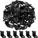 60Pcs 1/4" Black Plated Steel L-Shelf Support Pegs with Hole Kit, L-Shaped Cabinet Shelf Support Pegs Assortment for Bookshelf (Black)