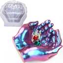 Actvty Hand Mold for Resin, Hand Shape Tray Silicone Mold for Epoxy Casting, DIY Jewelry Storage Dish, Candle Holder, Succulent Pot, Home Decor Craft Gift