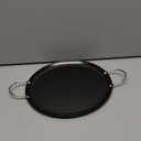 IMUSA 11in Carbon Steel Nonstick Round Comal with Metal Handles, Black