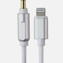 Acoustix (6-Ft) 3.5mm to 8-Pin Braided Auxiliary Cable - White