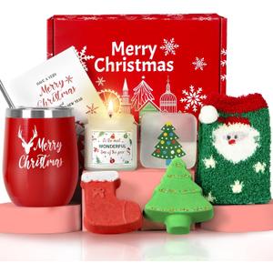 Christmas Gifts for Women, Secret Santa Gifts for Woman Christmas - Unique Relaxing Spa Gift Basket for Women, Xmas Gift Ideas for Her Mom Daughter Sister Wife Girlfriend Friend Coworker Teacher Aunt