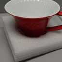 Creano Porcelain Coffee Dripper Red - Ceramic Cone Brewer - Pour Over Coffee Maker for Filter Bags Size 4 - Easy Manual Brew for pure Taste - also for Camping, Hiking (Standard)