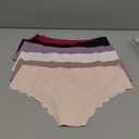6 pack Seamless Underwear for Women Sexy Low Rise Hipster Wave Edge No Show Bikini Panties Womens Cheeky S-XL (Large)