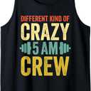 Workout Squad 5AM Crew Funny Gym Quote Vintage Retro Tank Top, Size XL