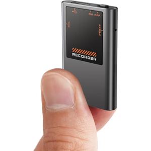 64GB Mini Digital Voice Recorder - 3072Kbps Magnetic Voice Recorder with Playback, AI Noise Reduction for Interviews / Classes / Meeting