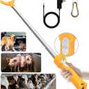 Cattle Prod Rechargeable with Led Light, Waterproof Cattle Prod Stick, Portable Retractable, Lightweight Pig Cattle Prod Livestock, Cow Prod, Electric Cattle Prod, 37 Inch