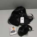 Black Cosplay Wig With Bun,Bride Wigs For Costumes,Halloween Costume Wigs For Women (Black / Gothic Bride)