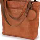 Berliner Bags Vintage Genuine Leather Tote Bag Seville, Handbag, Large Shopper for Women (Brown)