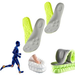 2 Pairs Cloud Insoles for Men, Cloud Soles for Men, Comfort Insole, U-Shape Memory Foam Insoles, Trim to Fit Inserts (2 Pairs- Green, 12-13)