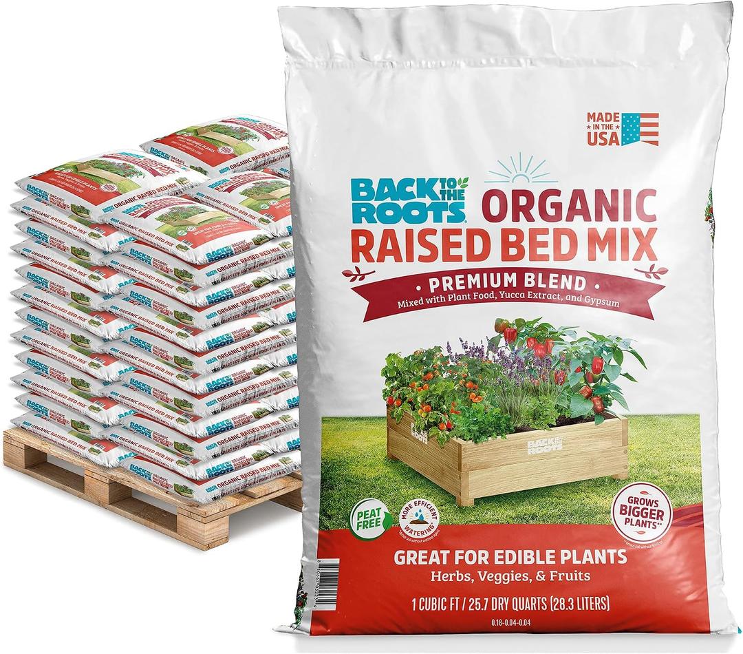 Back to the Roots Organic Bulk Raised Bed Soil Pallet (60 1 cu.ft. Bags) 47015 (EXP 12/31/36)