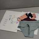 FINETOO Cotton Underwear for Women Sexy Low Rise Ribbed Hipster Breathable Soft Womens Bikini Girls Panties Cheeky, S (Black+white+khaki+pink+grape Pulple+blue)