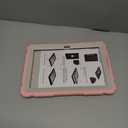 MENZO Case for 10-inch Tablet (Fit 13th Generation Only), Layer Duty Shockproof Rugged Case with Kickstand, Pink+Beige