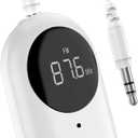 Airplane Bluetooth 5.3 Transmitter for All Headphones - Bluetooth Adapter for TV - Dual Connection- aptX Low Latency - Flying Travel,Long Flight Essentials - Wireless Audio Aux for MP3,Gym,Game,PC