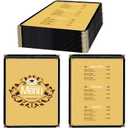 25 Pack of Menu Covers - Single Page, Fits 8.5 x 11 Inch Paper Menu Holder Double Stitched Restaurant Menu Covers-Gold