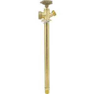 12 Inch Anti-Siphon Frost Free Sillcock Valve Multiturn 1/2 Inch NPT, 3/4 Inch Hose Bibb, Brass Body,Brass Valve 12 inch Length