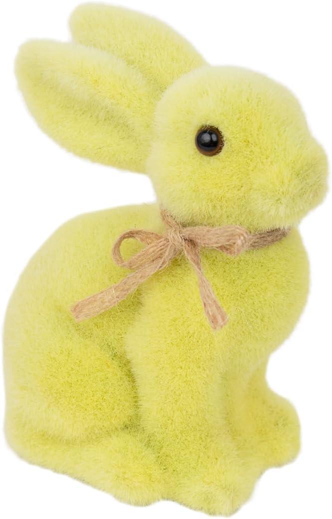 Talking Tables Yellow Artificial Grass Bunny Easter Table Decorations Centrepiece (6") Moss Rabbit Figure | for Kids Birthday, Mad Hatter Tea Party, Alice in Wonderland Themed Party Prop, H x15cm
