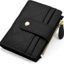 YINHEXI RFID Women Wallet, Small Slim PU Leather Bifold Wallet with Zipper Coin Pocket & ID Window, for Ladies, Teens, and Girls (Black)