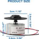 uxcell Metal RF-300FA-12350 DC 5.9V Spindle DVD Micro Motor, 2.4 x 1.2cm for DVD CD Player, 1 Pcs Silver Black