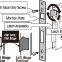 US Flat Slot Storm Door Mortise Lock Body Fits for Older Storm Doors, 5/16" Square Spindle Hub, 2-1/2" Handle PZ, 7/8" Backset, 7" Faceplate H.C., Non-Handed, Matte Black