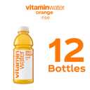 vitaminwater Zero Sugar Rise Orange Nutrient Enhanced Flavored Water Beverage, 20 fl oz Bottles, 12 Pack (EXP 10/27/25)