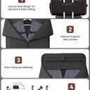 Garment Duffle Bag for Men,Convertible Garment Bags for Travel,Suit Carry-on Travel Bag Expandable with Shoes Compartment for Business Trip,Weekend(Black)