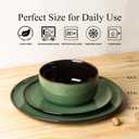 LERATIO Ceramic Dinnerware Sets for 4,Porcelain Plates and Bowls Sets,Handmade Reactive Glaze Dishes Set,Oven&Dishwasher & Microwave Safe,Service for 4