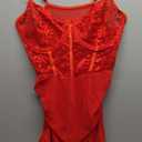 Lilosy Sexy Ruffle Floral Lace Mesh Sheer Underwire Corset Bodycon Babydoll Lingerie Dress Set with Thong 2 Piece, XL