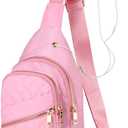AOSTIHOT Crossbody Small Sling Backpack Sling Bag for Women, Chest Bag Daypack Crossbody for Travel Sport Running Hiking Pink