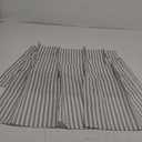 15 Inch Curtains Length,Cafe Striped Linen Farmhouse Sheer Small Window Curtains for Kitchen Bathroom,24 x 15 Inch Long 2 Panels Set