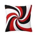 Numaxy Red Swirl Christmas Pillow Covers Sweet Candy Cane Double Swirl Red and White Throw Pillow Cover Cushion Case Decoration for Sofa Couch 18x18 Inch