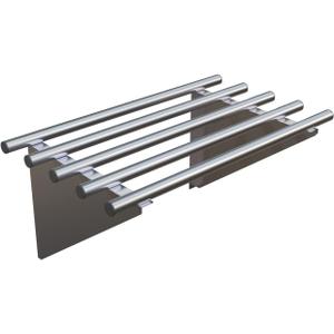 Stainless Steel Tubular Wall Mount Shelves with 2 Brackets 14x24 Inches, Metal Shelving for Commercial Kitchen, Hotel, Home, Laundry, Garage and Workshops