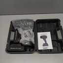 Electric Mini Leaf Blower, Powered Handheld Blower Leaf, Adjustable Wind Speed Cordless 21V Battery Blower with 2 Rechargeable Batteries and Charger, Toolbox, for Yard Leaf & Snow Removal(Black)