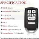 MechanMagic Key Fob Remote Replacement Fits for Honda Odyssey 2014 2015 2016 2017 KR5V1X Keyless Entry Remote Control 72147-TK8-A61 7812D-V1X 6 Button 47chip