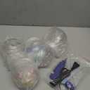 Qunclay 4 Set Upgrade Christmas Clear Plastic Snow Globes Kit, 4 Inch DIY Water Globe Craft Kit with Screw Off Cap, 22 Christmas Fillable Ornaments for DIY Crafts Home Winter Decor (Ice Snow Style)