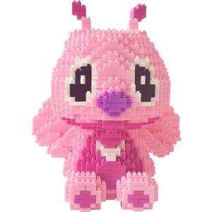 Building Bricks 1600+ Pieces Set - Classic Cartoon Characters Building Blocks - Mini Building Block for Boys Girls & Adults (Pink), 6.5 x 4.52 x 5.3 inches