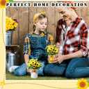 Nitial 2 Pcs Artificial Fake Flowers in Vase Decorations Sunflower Table Centerpiece Decoration Summer-Sunflowers in Vase Cute Artificial Plant Decor for Summer Farmhouse Home Office Party Gift