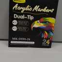Pack Of 2 Mammakit‘s 24 Colors Dual Tip with Fine and Dot Tip Acrylic Paint Pens Markers, Premium Acrylic Paint Pens for Wood, Canvas, Stone, Rock Painting, Glass, Ceramic Surfaces, DIY Crafts Making Art