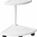 Corner Counter Wood Shelf, Stackable Countertop Bathroom Organizer Rustic Decorative Triangular Storage Pedestal Stand, 2-Tier Rustic Corner Shelf for Kitchen Bathroom Counter Decor