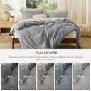 Bedsure Duvet Cover Queen Size - Soft Double Brushed Bedding Set for Kids & Adults, Zipper Closure, 3 Pieces, Includes 1 Duvet Cover (90"x90") & 2 Pillow Shams, NO Comforter, Grey