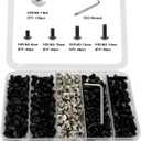240 pcs M5 T Nut Screws Kit for 2020 2040 2080 Aluminum Extrusion, 120 pcs Black M5x8/10/12/14mm Hexagon Socket Screws and 120 pcs M5 Drop in T-Nuts with 1 pcs Hex Wrench